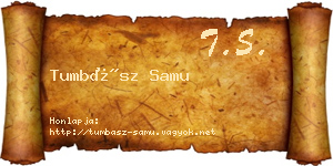 Tumbász Samu névjegykártya